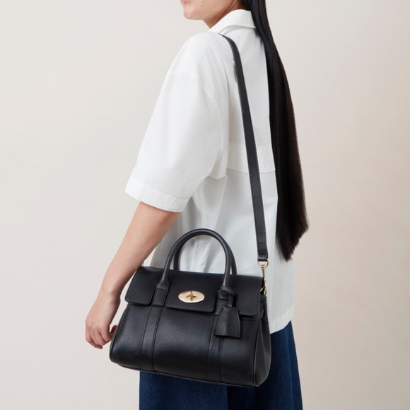 Mulberry 'Bayswater Satchel' in Black Classic Grain Leather  - MSRP $1545 - BNIB - Picture 7 of 7